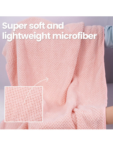 Toalla de Microfibra Grande GRACEBERRY 61x102 cm Rosa