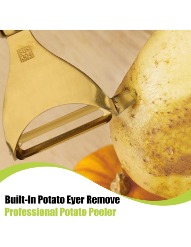 Conjunto de Peladores de Verduras WELLSUIT 2 Piezas Acero Inoxidable