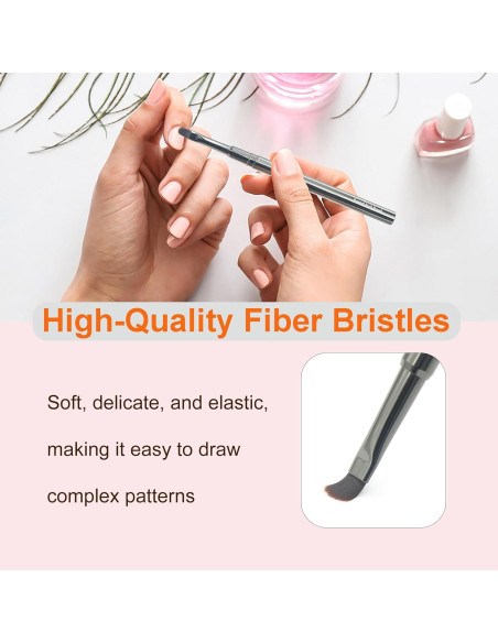 Juego de Pinceles de Uñas MYR 6pcs + 2 Archivos Nano