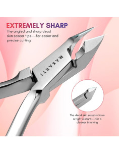 Cortador de Cutículas Makartt de Acero Inoxidable 10.67 cm 2