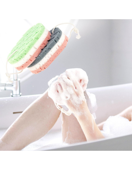 Esponjas de Baño Exfoliantes Yuntop 2 Pcs - Suave y Dura
