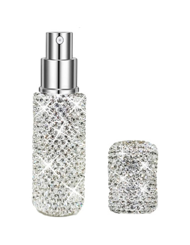 Botella de Spray de Perfume WedFeir 10ML Plata Recargable