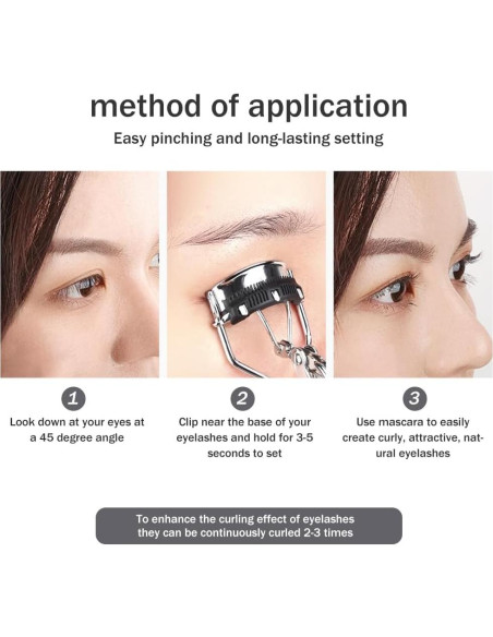 Rizador de Pestañas Profesional Ranjaner con Cepillo y Almohadillas