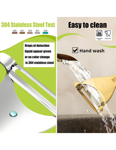 Conjunto de Peladores de Verduras WELLSUIT 2 Piezas Acero Inoxidable