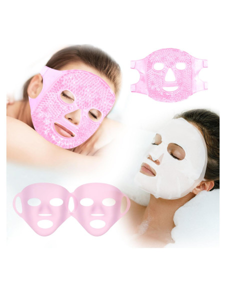 Juego de Máscaras de Hielo Reutilizables CONBELLA - Alivio Migrañas y Dolor