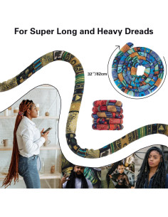 Sujetadores de Cabello para Dreads 82cm Spira Lock Color Oscuro 2