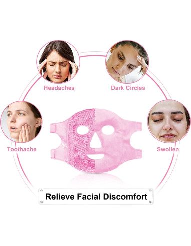 Juego de Máscaras de Hielo Reutilizables CONBELLA - Alivio Migrañas y Dolor