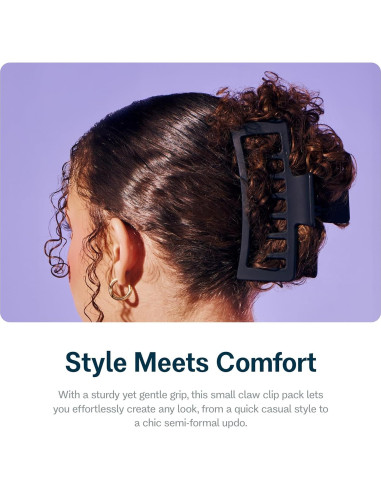 Dúo de Clips de Garra Doble Gimme Beauty - Negro y Marrón