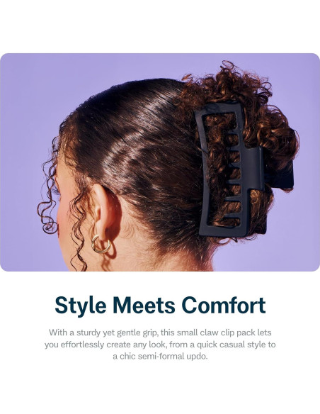 Dúo de Clips de Garra Doble Gimme Beauty - Negro y Marrón