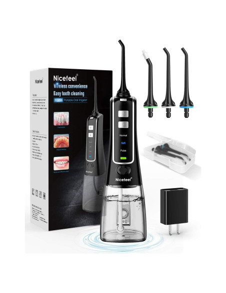 Irrigador Dental Inalámbrico Nicefeel FC2561 - 300ml, 3 Modos