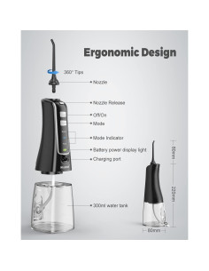 Irrigador Dental Inalámbrico Nicefeel FC2561 - 300ml, 3 Modos 2