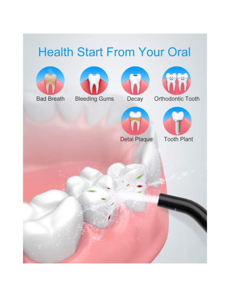 Irrigador Dental Inalámbrico Nicefeel FC2561 - 300ml, 3 Modos
