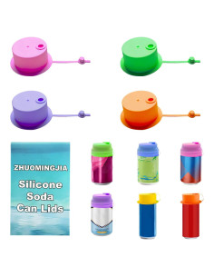 Paquete de 4 tapas de silicona ZHUOMINGJIA para latas