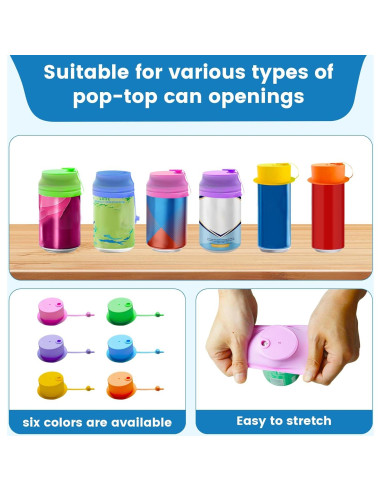 Paquete de 4 tapas de silicona ZHUOMINGJIA para latas