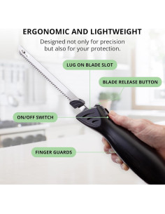 Juego de cuchillos eléctricos ELITRA HOME con estuche - Acero inoxidable 2