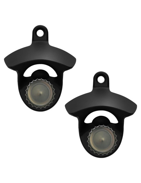 Abrebotellas Magnético de Pared Luwanburg Negro 8x6.5cm