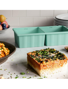 Bandeja de Congelador de Silicona GGOW 2 Tazas Verde - 2 Paquete 2