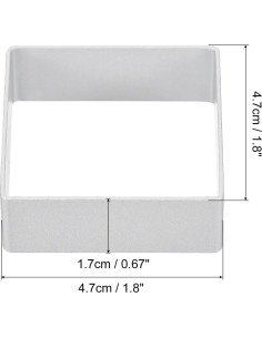 Juego de Cortadores de Galletas Cuadrados uxcell - 4 Piezas 2