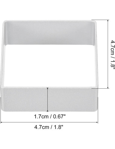 Juego de Cortadores de Galletas Cuadrados uxcell - 4 Piezas