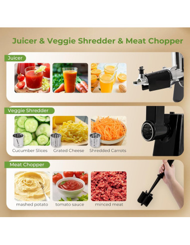 Picadora de Carne Eléctrica Flyseago 3000W Multifuncional