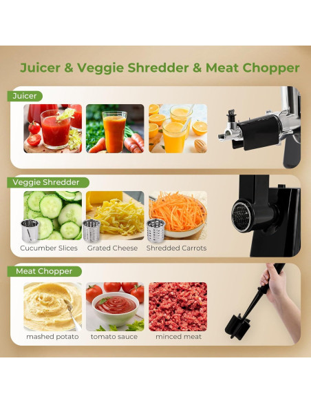 Picadora de Carne Eléctrica Flyseago 3000W Multifuncional