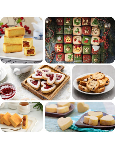 Juego de Cortadores de Galletas Cuadrados uxcell - 4 Piezas