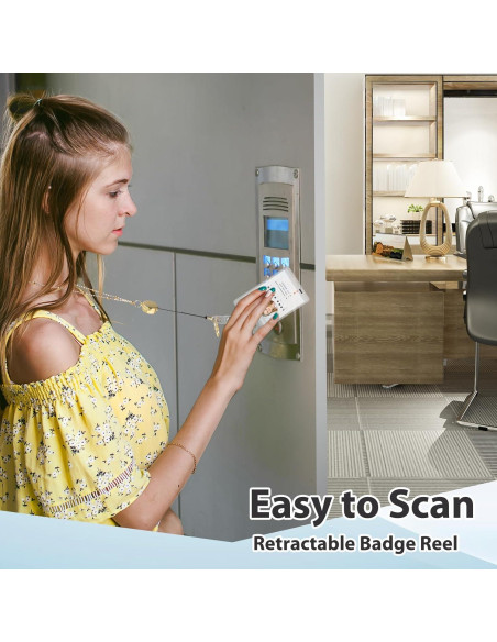 Cinta de Insignia Retráctil Prudiut Oro con 2 Soportes Impermeables