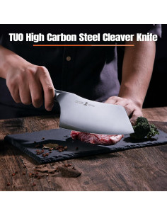 Cuchillo de Chef Chino TUO 17.78 cm Acero Inoxidable Pakkawood 2