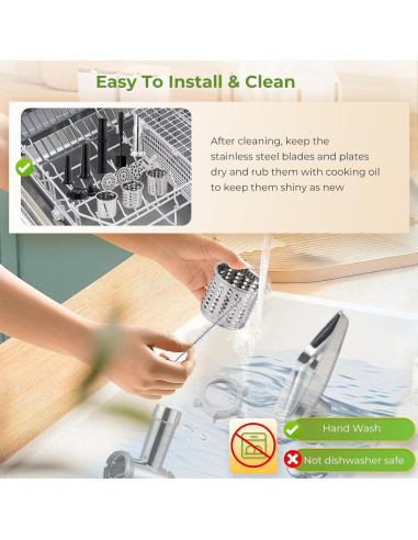 Picadora de Carne Eléctrica Flyseago 3000W Multifuncional