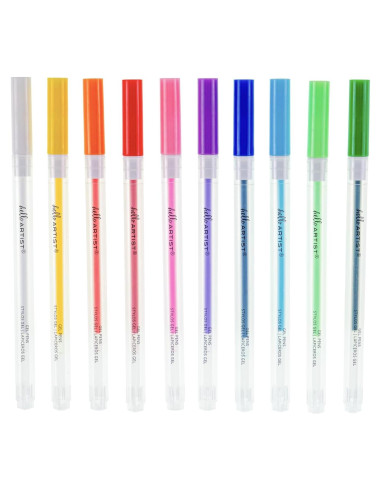 Set de 10 Bolígrafos de Gel Hello, Artist! Multicolor No Tóxicos