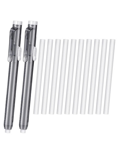 Set 12 Borradores Mecánicos Retráctiles Eersida Negro