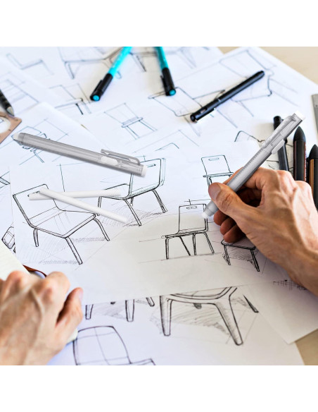 Set 12 Borradores Mecánicos Retráctiles Eersida Negro