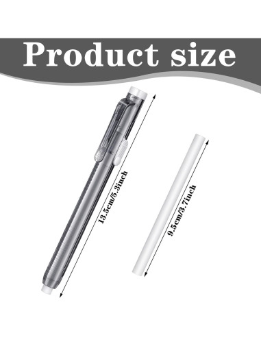 Set 12 Borradores Mecánicos Retráctiles Eersida Negro