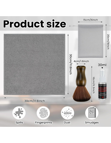 Kit de Limpieza de Discos de Vinilo Yiyiring 8 Piezas