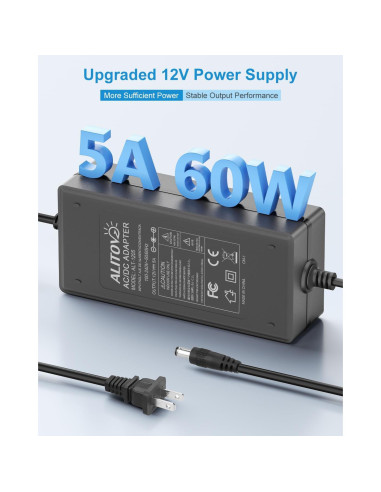 Adaptador de Corriente AC 12V 5A ALITOVE 60W con Conector
