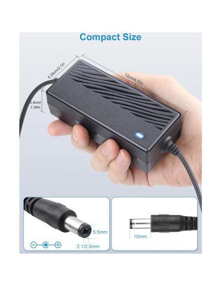 Adaptador de Corriente AC 12V 5A ALITOVE 60W con Conector