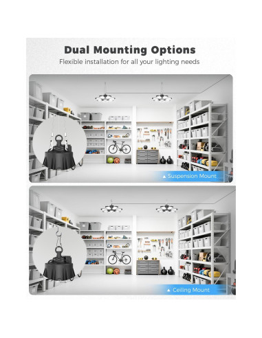 Sensor de Movimiento RUNBARRY 25000LM Luz de Garaje LED 6500K