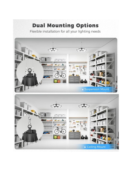 Sensor de Movimiento RUNBARRY 25000LM Luz de Garaje LED 6500K