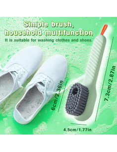 Cepillos de Limpieza de Zapatos JIANGLAI con Dispensador de Jabón - Paquete de 2 2