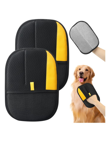 Guante Removedor de Pelo de Mascotas Hochinchow - 24 cm, 2 Piezas