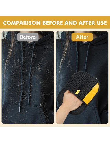 Guante Removedor de Pelo de Mascotas Hochinchow - 24 cm, 2 Piezas