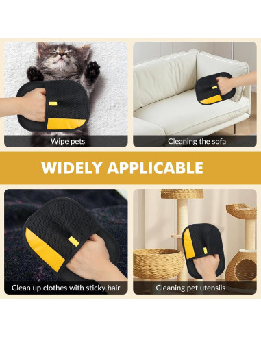 Guante Removedor de Pelo de Mascotas Hochinchow - 24 cm, 2 Piezas