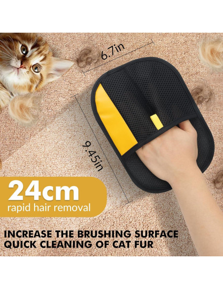 Guante Removedor de Pelo de Mascotas Hochinchow - 24 cm, 2 Piezas