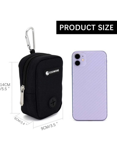 Bolsa para Golosinas y Desechos de Perro COOWONE Negra