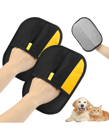 Guante Removedor de Pelo de Mascotas Hochinchow - 24 cm, 2 Piezas