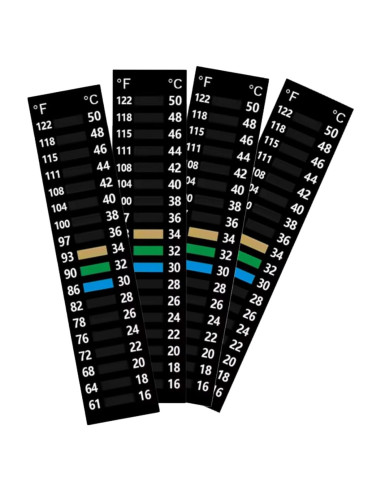 4 Etiquetas de Temperatura para Acuario QUUPY 16-50C Adhesivas