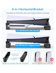 Soporte Horizontal KOVA para PS5 Slim - 4 Puertos USB 2