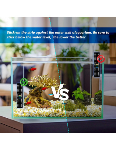4 Etiquetas de Temperatura para Acuario QUUPY 16-50C Adhesivas