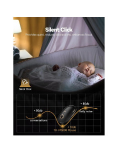 Ratón Inalámbrico Silencioso TECKNET 4800 DPI USB-A 2