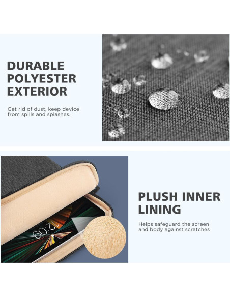 Funda para Laptop NIDOO 10-11" Gris Oscuro - Protección Suave